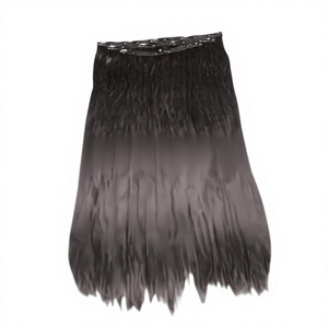 Extensiones de Cabello Largo y Liso Pre-Adheridas de 12 Pulgadas para Mujer, Estilo Europeo y Americano, de Gran Volumen, para Comercio Transfronterizo - Product Image 1