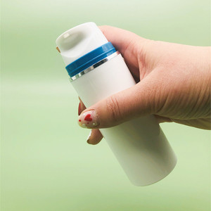 Cylindrical 50ML 100ML 120ML White PP Plastic Airless Pump Bottle With Snap Lotion Pump
