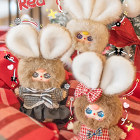 Vente en gros de jouets en peluche pour bébés Three Oli's Wardrobe, figurines en vinyle Bb3 Bunnies avec de magnifiques vêtements de poupée, 12 pièces