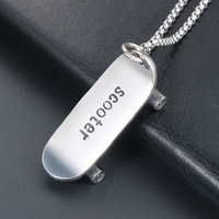 Collier tendance en acier inoxydable, 1 pièce, style Cool, pour Scooter et Skateboard, breloque Sport, bijoux