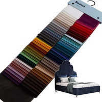 Vente en gros de couleur pure 100% polyester hollandais hollandais italien velours léger rideau canari canapé doux velours nappe oreiller tissu