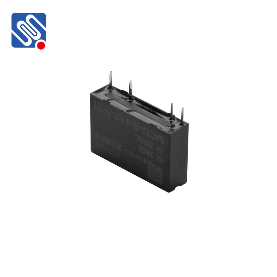 Meishuo MCD-S-112-A-11 Black 5A Normally Open AgNi Contact 1A 8PIN 12VDC 5V 12V 24V Signal Relay Sealed Electromagnetic Theo