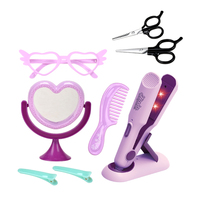 Kit de coiffure simulé en plastique Baohan (comprend un fer à lisser et un miroir de maquillage, ensemble de 10 pièces)
