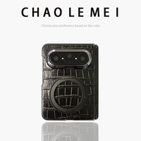 Étui de téléphone en cuir véritable pour Huawei PuraXMax, protection d'écran intégrée, béquille rotative électroplaquée, protection de la charnière