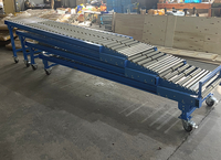 Unpowered Gravity Telescopic Roller Conveyor Adjustable Height for Warehouse Logistics Carton Loading Unloading