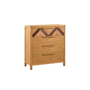 Collection MARS Armoire Tallboy en bois massif avec 4 tiroirs de bonne qualité pour meubles de maison meubles de salon et de chambre à coucher - Product Image 1
