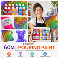 Giorgione High-light 60ml Ensemble de peinture acrylique pour coulage sur toile, verre, bois, carrelage, pour artistes et enfants, DIY