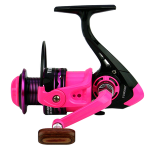 Moulinet de pêche à rotation rose ultra lisse et puissant série 2000-7000 Rapport de vitesse 5.2:1 léger main gauche/droite interchangeable - Product Image 1