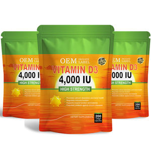 OEM/ODM Premium kalite Vitamin D3 4000 IU yüksek potens Softgels kalsiyum emme kemik sağlık bağışıklık düzenleme 200 kapsül - Product Image 2