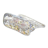 Sac à fermeture éclair à paillettes en PVC transparent personnalisé sac cosmétique écologique pochette d'emballage transparente à confettis mode