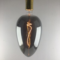 Ampoule LED Edison en forme de balle, fumée foncée, 4W, 220-240V, E27, filament doux vintage, lumière décorative résidentielle SMD