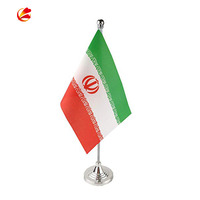 Drapeaux de bureau en plastique et Nylon personnalisé, drapeau, moins cher, Base en polyester, pour bureau national