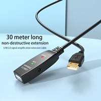 Cable USB 2.0 Activo DFX Macho a Hembra de 10m, Cable Amplificador de Señal de Larga Distancia Premium, Longitud Opcional de 5m a 30m