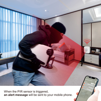 Système d'alarme domestique Tuya, détecteur de mouvement intelligent avec alertes par application, capteur de mouvement sans fil intérieur, capteur de mouvement WiFi PIR, système d'alarme