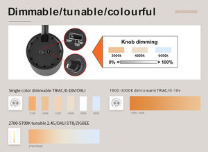ضوء مغناطيسي GOSUN anti glare UGR: 10-15 48 فولت مسار مغناطيسي zoomable 6 واط - Product Image 4