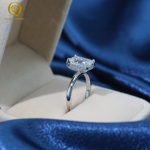 Custom WeddingJewelry Women's Platinum Emerald Cut <b>Diamond</b> <b>Ring</b> IGI Certified D Color VVS Classic Design Engagement <b>Ring</b>/Gift - Product Image 3
