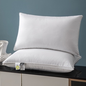 Oreillers de lit de collection hôtelière, <span class=keywords><strong>oreiller</strong></span> personnalisé en duvet de plumes <span class=keywords><strong>d</strong></span>'<span class=keywords><strong>oie</strong></span> originales avec <span class=keywords><strong>taie</strong></span> <span class=keywords><strong>d</strong></span>'<span class=keywords><strong>oreiller</strong></span> en coton pour dormir - Product Image 6