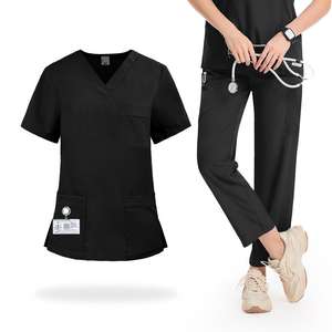 Nuevo estilo hospitales colores OEM impreso enfermera quirúrgica traje Scrub uniforme Unisex conjuntos sueltos transpirables para salones de belleza - Product Image 3