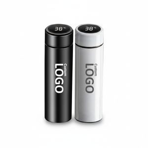 High Quality 500ml <b>Stainless</b> <b>Steel</b> Vacuum <b>Insulated</b> Smart <b>Water</b> <b>Bottle</b> with LED Temperature Display Custom Logo for Travel Party - Product Image 1