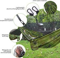 Hochwertiges, leichtes, tragbares Doppelfallschirm-Hängematten zelt aus Nylon für Camping-Outdoor-Wandernetz-Moskito netz für Reisen