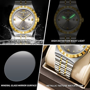 Reloj de pulsera BINBOND 9356 para hombre, de acero inoxidable, estilo ejecutivo, luminoso, con doble calendario, de lujo, resistente al agua, para uso diario. - Product Image 6