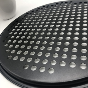 Teglia per <span class=keywords><strong>Pizza</strong></span> in acciaio al carbonio nero con rivestimento in ceramica antiaderente per la cottura - Product Image 6