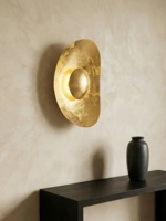 Lampe murale en acier inoxydable pour hôtel Villa, forme unique de luxe, salon, fond de mur, couloir, éclairage mural