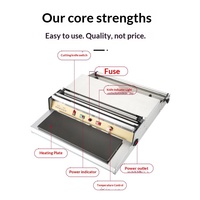 HW450 Supermarkt Fruitwinkel Handmatige Lichtgewicht 4kg PVC Cling Film Sluit- en Snijmachine voor Groente- en Fruitverpakkingen