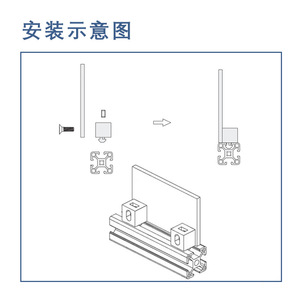 ตัวเชื่อมต่ออะลูมิเนียมอุตสาหกรรม 2020 3030 4040 อุปกรณ์กั้นไนลอนสำหรับโปรไฟล์อะลูมิเนียม - Product Image 1