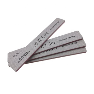 Nhà sản xuất vuông Zebra Nail tập tin Grit 80/80 100/180 màu xám trắng Emery Board Lime Nail Salon tập tin - Product Image 3