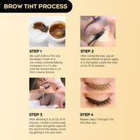 Kit de teinture pour cils et sourcils Gollee Private Label - Formule gel semi-permanente longue durée et résistante à l'eau