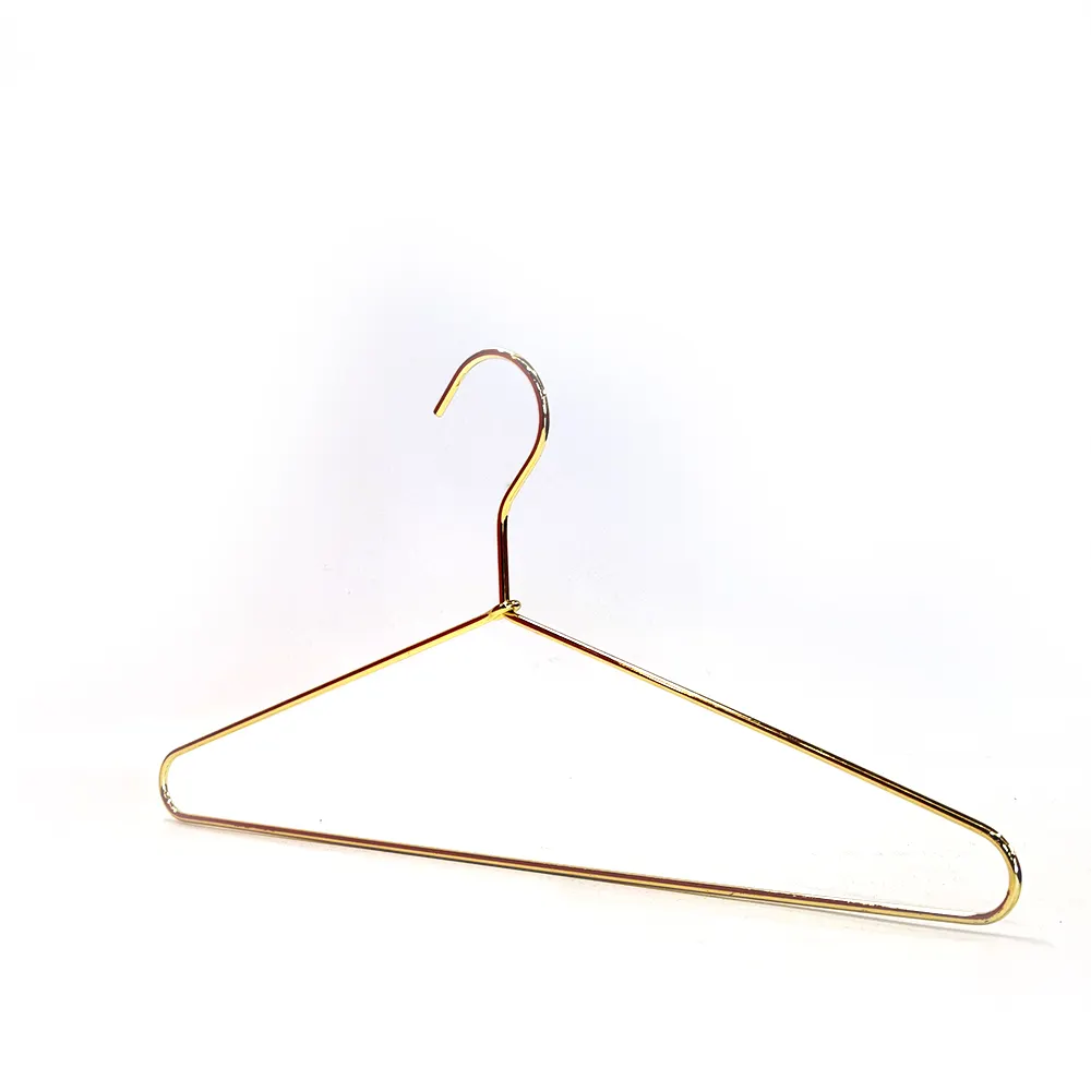 ELATE Retail Rack Cintres exquis sans fil déformé Cintre doré pour chemise en métal