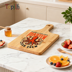 Topjlh High-Quality Bamboo Chopping <strong>Board</strong>, Sublimation Cutting <strong>Board</strong> Blanks Custom Heat-Transfer <strong>Option</strong>, for Kitchen Needs - Product Image 1