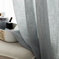 Innermor Luxe Élégant Solide Blanc Sheer Rideaux Tulle Voiles pour Salon Chambre Décoratif Fenêtre Revêtements