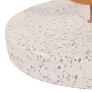 Scultura con accenti in legno e catena su base in terrazzo per l'arredamento di casa, soggiorno e ufficio - Product Image 6