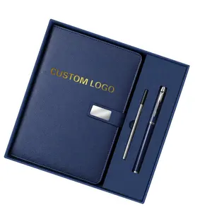 Christmas gifts for customers custom logo planner 2023 with pen leather cover notebook hardcover