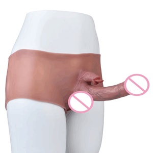 Wholesale Simulation Hollow Penis Set Wearable Silicone Pants Penis Sleeve Men's Adult Fun Masturbator Sex Toys - Product Image 1