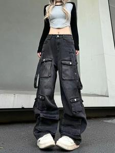 Pantalones vaqueros acampanados de tiro medio azul oscuro para mujer, nueva colección primavera 2026, estilo europeo, corte ajustado. - Product Image 4