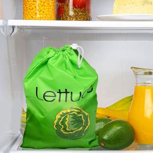ถุงเก็บผักคุณภาพสูงสำหรับตู้เย็น แบบกำหนดเอง 3 ชั้น ใช้ซ้ำได้ พร้อมซับในฟอยล์และเชือกรูด - Product Image 4