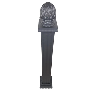 Poteau de clôture carré en métal de 100mm finition galvanisée poteau en aluminium décoratif jardin sécurité fer acier PVC cadre 3D disponible - Product Image 5