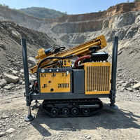 Unité de forage DTH FYX200 58KW, machine de forage profond de 200 m, équipement hydraulique sur chenilles, plateforme de forage de puits d'eau en milieu rocheux