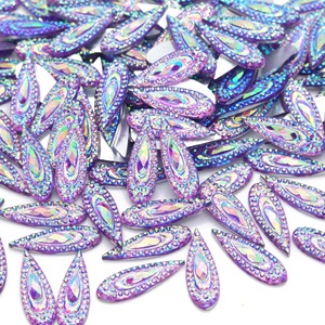 ใหม่หยดน้ำยาว7*21มม. และดอกเจาะ<span class=keywords><strong>คิ้ว</strong></span><span class=keywords><strong>หาง</strong></span>เรซินฟินิกซ์สีสันสดใสสำหรับงานเต้นรำงานประดิษฐ์เสื้อผ้าเครื่องประดับเล็บงานแต่งงาน - Product Image 5