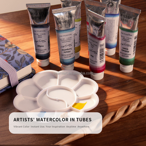 SeamiArt 24 couleurs, aquarelle de qualité artistique en tube individuel de 8 ml pour le dessin et la <span class=keywords><strong>peinture</strong></span> - Product Image 2