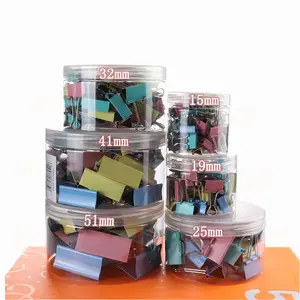 40pcs 19mm Color Binder Clips Clamps Midium Size For Office Home School