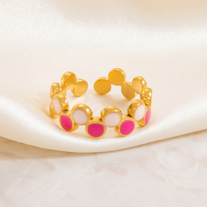 Fashion <b>Rings</b> Women's Gold Plated Star Heart Snake Pattern Party Jewelry Set Colorful Inlay Design Adjustable Size JZ21362 - Product Image 4