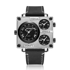 Montres pour hommes MEGIR 2069G, tendance, luxueuses, durables, originales, à bas prix, design populaire, <span class=keywords><strong>chic</strong></span>, multifonctions, quartz, bracelet en cuir véritable - Product Image 5