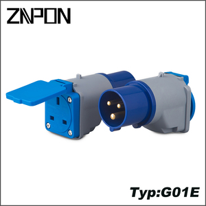 <span class=keywords><strong>Adaptateur</strong></span> d'alimentation industriel ZNPON pour <span class=keywords><strong>caravane</strong></span> 250V 16A <span class=keywords><strong>Prise</strong></span> CEE 13A <span class=keywords><strong>Prise</strong></span> BS UK Moulée IP44 Compatible <span class=keywords><strong>Camping</strong></span> G01E - Product Image 2