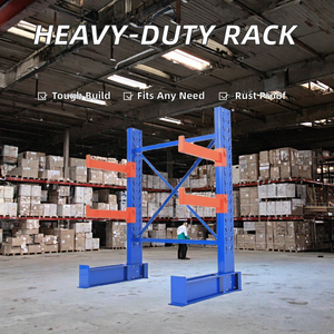 Ağır Hizmet Tipi Çift Taraflı Teleskopik Konsol Raf Profili Donanımı Çelik Korozyon Korumalı Kereste Depolama Rafı - Product Image 2