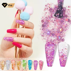 RS Nail Polish UV Gel Free Sample Custom Nails Suppliers Cheap Crystal Sugar Cullet Gel