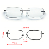 Gafas Inteligentes Sin Montura HONGYUN HY-JK-1703, Lentes Fotocromáticas Anti-Luz Azul para Miopía, Gafas Ultraligeras